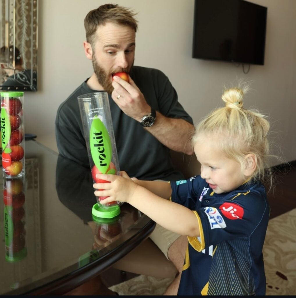 Kane Williamson and his son